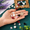 28Pcs 7 Styles Flower Resin Connector Charms RESI-TA0002-11-15