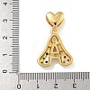 Brass Micro Pave Cubic Zirconia European Dangle Charms KK-P281-01G-A-3