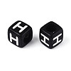 Initial Acrylic Horizontal Hole Beads OACR-ZX006-35H-2