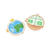 Space Planet Alloy Enamel Cabochons AL-CBA1A6F-07KCG-J-2