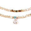 Natural Unakite & Rhodonite & Turquoise & Shell & Glass Seed Beaded Necklaces for Women NJEW-T017-08G-3