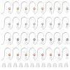 80Pcs 4 Colors Eco-Friendly Plastic Earring Hooks STAS-FH0002-15-1