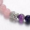 Stretch Buddhist Jewelry Multi-Color Gemstone Chakra Bracelets X-BJEW-JB01687-05-2