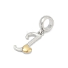 Brass European Dangle Charms KK-Z097-01J-GP-2