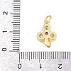 Brass Micro Pave Clear Cubic Zirconia Pendants KK-H273-38G-02-3