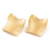 Ion Plating(IP) Rhombus 304 Stainless Steel Stud Earrings for Women EJEW-L272-005G-1