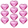 10Pcs Flat Back Acrylic Rhinestone Cabochons OACR-FG0001-22A-1