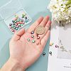 40Pcs 10 Colors Real 18K Gold Plated Plated Brass Enamel Beads KK-NB0001-45-3