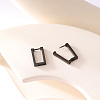 Simple Rectangle Stainless Steel Hoop Earrings OA6686-3-1