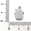 Anti-Tarnish 304 Stainless Steel Charms STAS-M084-01D-P-3