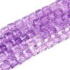 Crackle Transparent Glass Beads Strands GLAA-N062-4mm-09-1