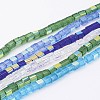 Cube Glass Beads Strands Mix GS4mmAB-M-1