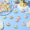 40Pcs 4 Colors Opaque Resin Cabochons CRES-SC0003-11-5