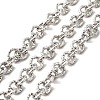 Tarnish Resistant 304 Stainless Steel Textured Cable Chains STAS-B040-02P-1