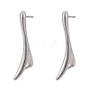 Anti-Tarnish Rhodium Plated 925 Sterling Silver Stud Earring Findings STER-F048-36P-1