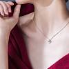 Clear Cubic Zirconia Swan Pendant Necklace JN1063A-6