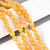 Dyed Natural Mashan Jade Round Beads Strands G-T139-6mm-67A-2