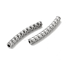 Non-Tarnish Textured 304 Stainless Steel Tube Beads STAS-P319-41P-3