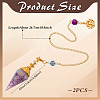 2 Bags Alloy & Iron Dowsing Pendulums AJEW-MA0001-19A-2