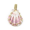 Dyed Natural Scallop Shell Big Pendants PALLOY-TA00194-3