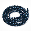 Opaque Solid Color Electroplate Glass Beads Strands EGLA-A039-P2mm-A09-3
