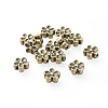 Tibetan Style Alloy 3D Flower Beads MLF0476Y-NF-2