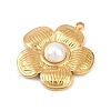 304 Stainless Steel & ABS Plastic Imitation Pearl Pendants STAS-Z185-04G-01-2
