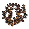 Three-Color Natural Tiger Eye Beads Strands G-P604-A12-01-5