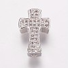 Brass Cubic Zirconia Beads LS-KK-P134-09P-1