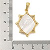 Rack Plating Brass Cubic Zirconia Pendants KK-M258-15G-3