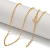 Brass Ball Chain Necklaces for Women NJEW-U011-07G-1