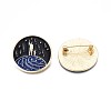 Flat Round with Human Enamel Pin JEWB-N007-077-2