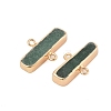 Natural Green Aventurine Connector Charms G-N344-05B-2