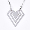 Non-Tarnish 201 Stainless Steel Pendant Necklaces NJEW-T009-JN106-1-40-1