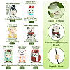7Pcs 7 Styles Handmade Porcelain Beads PORC-TA0001-33-4