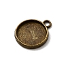 Tibetan Style Pendant Cabochon Settings TIBE-A23176-AB-FF-2