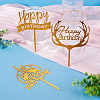 3Pcs 3 Styles Acrylic Cake Toppers FIND-TA0010-38B-7