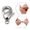 Tarnish Resistant Polished 316 Surgical Stainless Steel Lobster Claw Clasps STAS-R072-23-3
