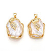 Natural Baroque Pearl Keshi Pearl Pendants PEAR-N020-07L-1