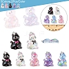 10Pcs 5 Styles Transparent Resin Pendants RESI-FS0001-92-5