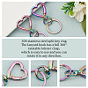   10Pcs Heart Alloy Swivel Clasps FIND-PH0009-04-4