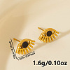 304 Stainless Steel Exaggerated Eye Stud Earrings - High-end CU5897-3-2