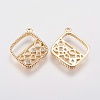Brass Micro Pave Cubic Zirconia Charms KK-A144-039G-2