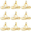 10Pcs Brass Pendants KK-BBC0023-79G-1