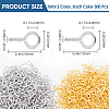 SOFPLATE 600Pcs 2 Colors Iron Screw Eye Pin Peg Bails IFIN-SP0001-06-2