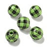 Printed Wood European Beads WOOD-G022-13I-1