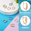 12Pcs 6 Style Brass Micro Pave Cubic Zirconia Hoop Earring Findings ZIRC-PJ0001-06-6