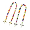 Acrylic Beads & Alloy Bookmark AJEW-JK00357-2