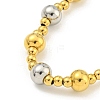 304 Stainless Steel & 201 Stainless Steel Round Beaded Necklaces for Women NJEW-G144-04B-GP-2