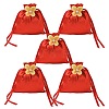 Satin Cloth Drawstring Pouches with Flower ST-CJ0048-001A-8
